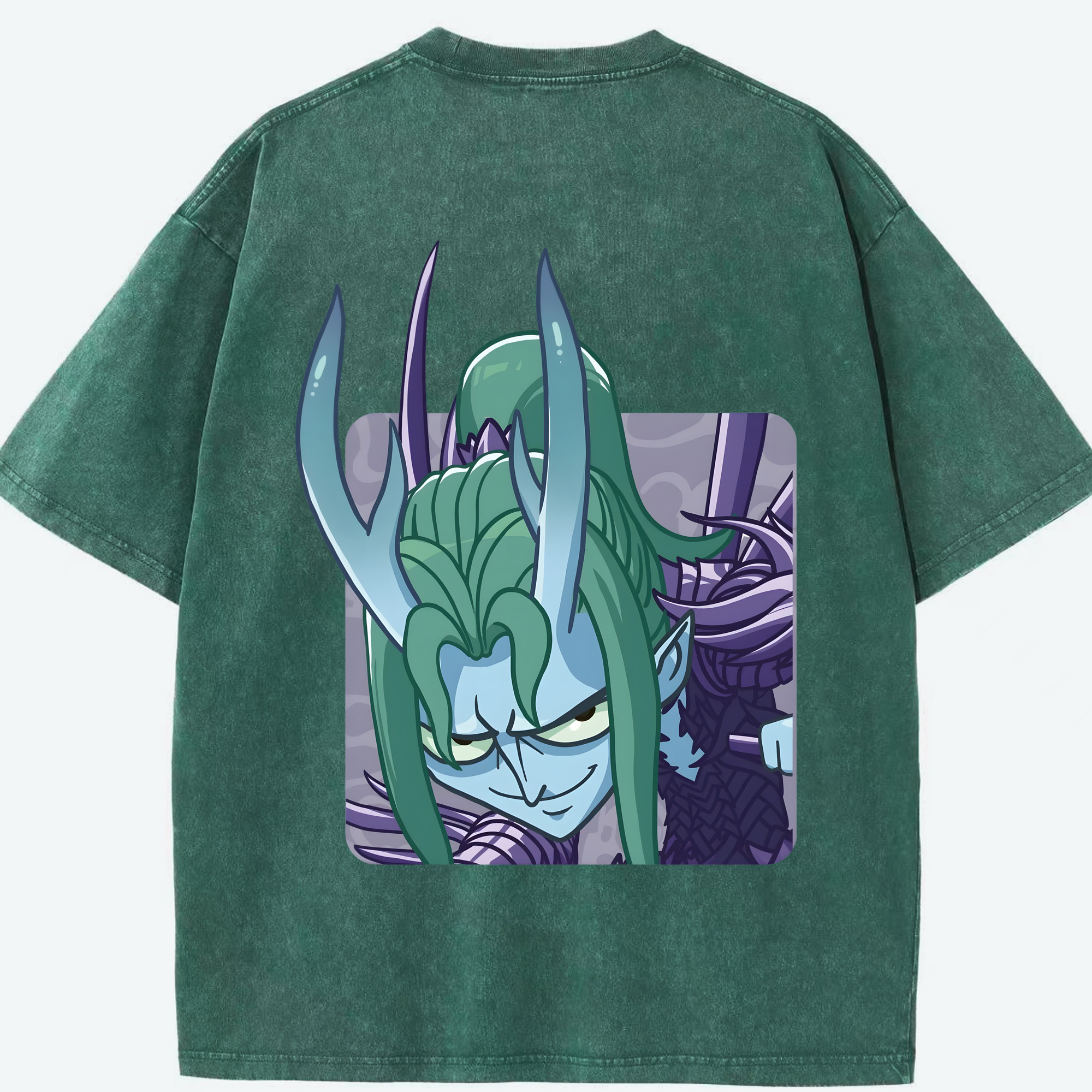 （画像用） Ne Zha 2 ナタ 魔童の大暴れ 綿100% ヴィンテージ風 半袖Tシャツ（背面プリント）